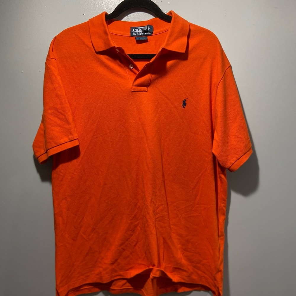 Men’s orange vintage Polo Ralph Lauren shirt size XXL
